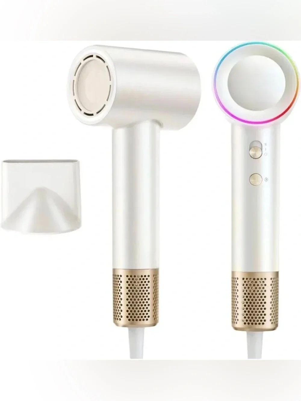 Tideway White and Gold High-End Hair Dryer